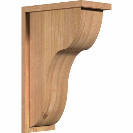 Ekena Millwork Carmel Smooth Corbel w/Backplate, Western Red Cedar, 7 1/2"W x 14"D x 22"H COR08X14X22CAR01SWR